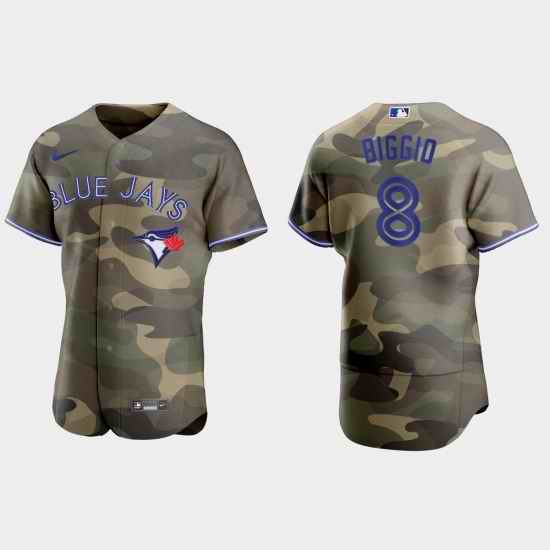 Toronto Blue Jays 8 Cavan Biggio Men Nike 2021 Armed Forces Day Authentic MLB Jersey  Camo